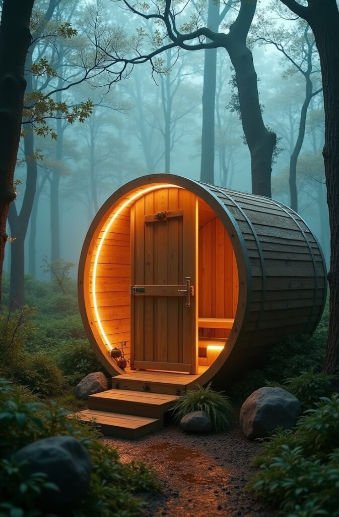 Sauna pe butoi